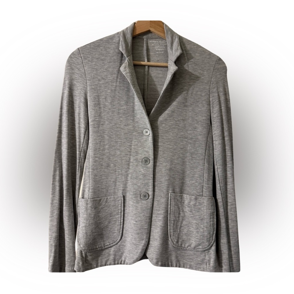 Gray Bamboo Sweater Cardigan Blazer XS